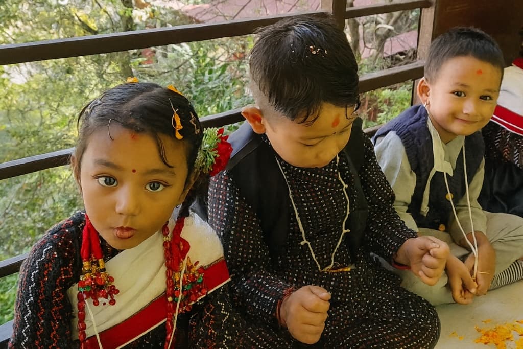 Lower KG students in traditional cultural attire